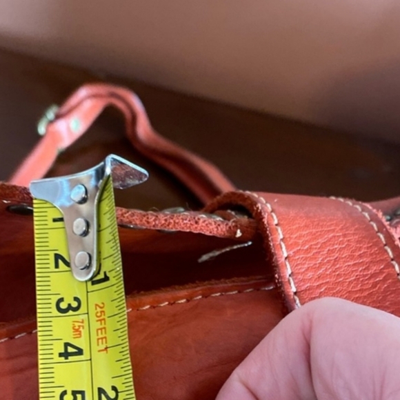 Costanza Rota Leather Studded Shoulder Crossbody Red Bag - Picture 8 of 8